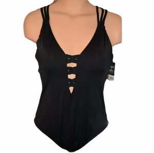 Bar III Sunset Solid One Piece Swimsuit